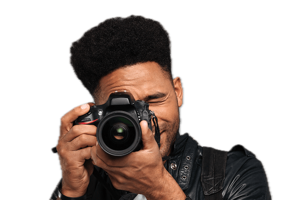 Professional with camera